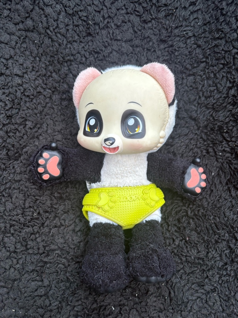 Vintage 2014 Zoopy Baobab Babies Panda kawaii Bear Plush Retro
